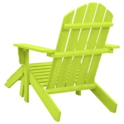 VidaXL - Tuinstoel Adirondack - Groen - Hout - Met Voetenbank -VIDAXL Winkel 1bb204c6618543a889b81b6c2478a684