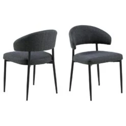 Eetkamerstoel Grijs - Zithoogte 47,5cm - Catania - Set Van 2 -VIDAXL Winkel 1bc32f7660d9459bbf3bb9588e229e75