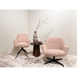 Livingfurn - Eetkamerstoel Thomas Brique - Roze - Stof - Set Van 2 -VIDAXL Winkel 1c0e9799dcef4cb2a0697f38d9dac15b