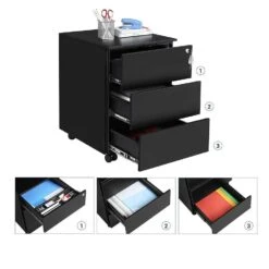 Bureau Ladeblok Verrijdbaar Incl. Slot - 55x45x39cm - Zwart -VIDAXL Winkel 1cb3467cac3e4dbfa4ec6d2b941d62dd