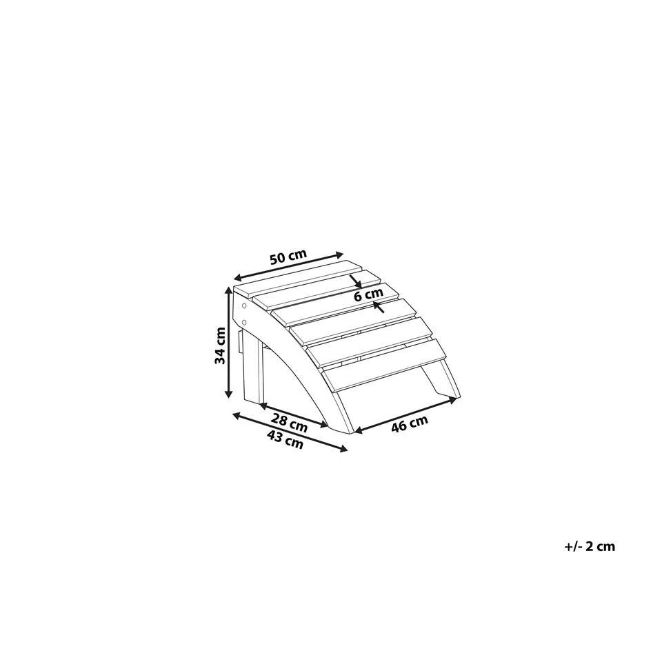 Beliani Voetenbankje ADIRONDACK - Geel Kunsthout 3 Beliani Voetenbankje ADIRONDACK - Geel Kunsthout - Afbeelding 3