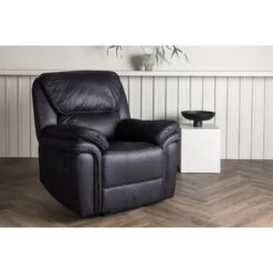 Svea - Kazo Verstelbare Fauteuil - Lederlook - Zwart -VIDAXL Winkel 1d8ebb24c3744fc387357b92c1d5cda8
