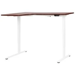 DESTINES - Elektrisch Bureau - Donkerhout/Wit - Links - Vezelplaat -VIDAXL Winkel 1df936b550534e909afb43dbaaf6067c