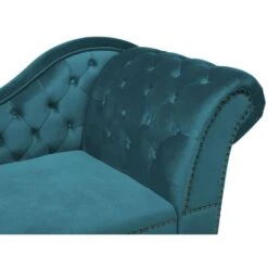 NIMES - Chaise Longue - Blauwgroen - Rechterzijde - Fluweel -VIDAXL Winkel 1e75c310820e485db9fbcdfdf5b944cd