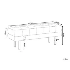 ROSEVILLE - Bankje - Beige - Fluweel -VIDAXL Winkel 1eb7769155754a3785156a6611bd73c1