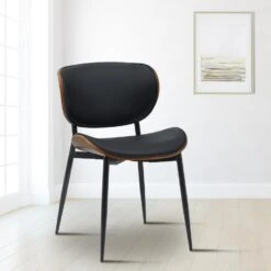 CLP Set Van 2 Eetkamerstoel Enid Kunstleer - Walnoot/zwart -VIDAXL Winkel 1ec05edcd8cd46cd8215d60bbf38a0e4