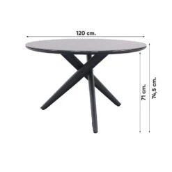 Dublin Ronde Tuintafel Ø120 Cm. - Antraciet -VIDAXL Winkel 1eed4cb7d64c49f085263b9eb360235f