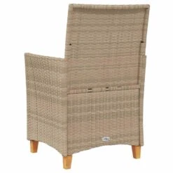 VidaXL - Tuinstoelen Met Kussens - Beige - Poly Rattan En Hout - 2 Stuks 16 VidaXL - Tuinstoelen Met Kussens - Beige - Poly Rattan En Hout - 2 Stuks -VIDAXL Winkel 1f0dadb1ba434e52a0958f834918e388