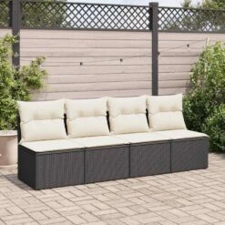 VidaXL Loungebank 2 Zits Met Crème Kussens Poly Rattan - Zwart 110x62x69 Cm 10 VidaXL Loungebank 2 Zits Met Crème Kussens Poly Rattan - Zwart 110x62x69 Cm -VIDAXL Winkel 1f1c7386af404f1da5a8d790fb7e5c6a