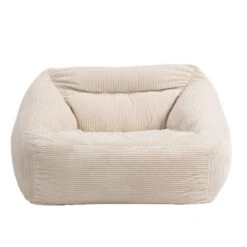Merkloos HOME DELUXE Zitzak COSY Beige Inclusief Krukje -VIDAXL Winkel 1f4df1497d784387b111bee357481588