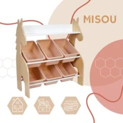 MISOU Speelgoedkast Kinderen Opbergkast Met 6 Bakken Meisjes Kinderkamer Jong... -VIDAXL Winkel 1f6324cb57324fef9a3333bcc55deac2