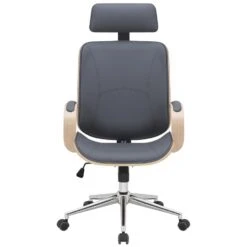 CLP Bureaustoel Dayton Chroom Frame - Kunstleer - Natura/grijs -VIDAXL Winkel 1f83c9baef1a497d8833d0d2dad165d9