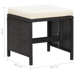 VidaXL - Tuinstoel En Voetenbank - Zwart - Poly Rattan - 4 Stuks 25 VidaXL - Tuinstoel En Voetenbank - Zwart - Poly Rattan - 4 Stuks -VIDAXL Winkel 1ff3c4e73f1e40169b31b96756a40fa7