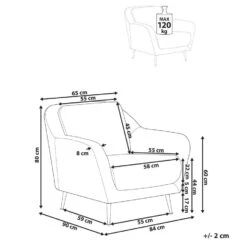 EIBY - Fauteuil - Wit - Chenille -VIDAXL Winkel 2004b98e2d924f06b9407a9a8c1b57db