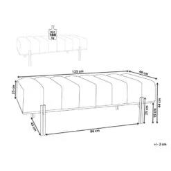 CAREY - Bankje - Gebroken Wit - Polyester -VIDAXL Winkel 209a7b878883434a9a3b5657f4c6a7a7