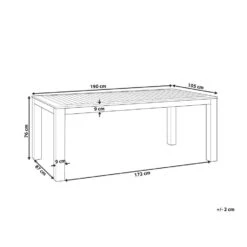 Beliani Eettafel MONSANO - Lichte Houtkleur Eucalyptushout -VIDAXL Winkel 20bb13128ce947cbbfaf6e8e83460a48