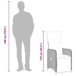 VidaXL - Verstelbare Tuinstoel - Kussens - Zwart - Poly Rattan -VIDAXL Winkel 21e7f8ddbccf4e75ba90f45fb7456c8d