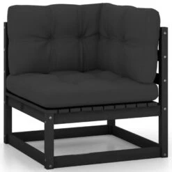VidaXL - Loungeset - Zwart - Grenenhout - 7 Stuks - Met Kussens -VIDAXL Winkel 22466c2ef7d44432aeb5899d0e64c773