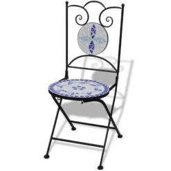 VidaXL Bistrostoelen Inklapbaar 2 St Keramiek Blauw En Wit -VIDAXL Winkel 22af41bbeb394a549e841b5d8e2ff56a