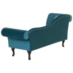 LATTES - Chaise Longue - Blauw - Linkerzijde - Fluweel -VIDAXL Winkel 22d723d52e8d44b8b700dec54ff7864b