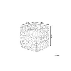 Beliani Poef ORAI - Zwart Wol, Katoen -VIDAXL Winkel 2482ac14e07240f181bf63a5a087f502