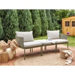 TERRACINA - Loungeset Voor 2 - Groen - Aluminium -VIDAXL Winkel 24c704429aa84318aac390761f90280a