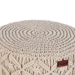 NAWABAD - Poef - Beige - 40 X 40 X 50 Cm - Katoen -VIDAXL Winkel 24e39463ef35475986f36301eba1a57f