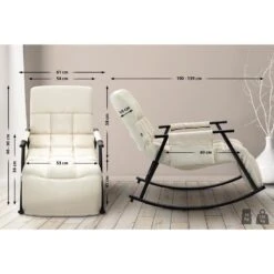 CLP Schommelstoel Cathy Stof - Creme -VIDAXL Winkel 254414fe95174d338d6c1875763f25be