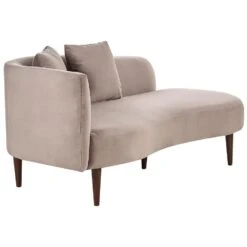 CHAUMONT - Chaise Longue - Taupe - Linkerzijde - Fluweel -VIDAXL Winkel 2569fae82ace46e0b296818294f04298