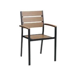 Beliani Tuinstoel VERNIO - Lichte Houtkleur Kunsthout -VIDAXL Winkel 2584f0b055c04ca39e507db2aa6ca0a8