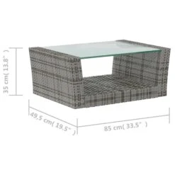 VidaXL - Loungeset - Grijs - Poly Rattan - 8 Stuks - Met Kussens -VIDAXL Winkel 26559e7e85954eee84b4541d7398db38