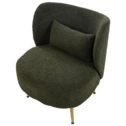 OTSBY II - Fauteuil - Donkergroen - Bouclé -VIDAXL Winkel 268aef9965e84335add14e3c434061de