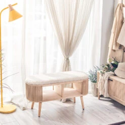 Bank Met Opbergruimte In Grenen En Witte Lussen -VIDAXL Winkel 269d254f8aff4beaa57aee84c5964be4