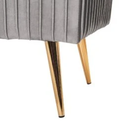 Beliani Hocker PATERSON - Grijs Fluweel -VIDAXL Winkel 275bb4cd90454ed087821d2588a88336