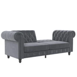 Felix - 3-zits Slaapbank In Antraciet Fluweel -VIDAXL Winkel 2763c8ce33b541b5a3e793b3705e89fd