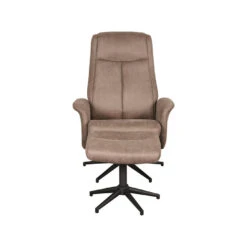LABEL51 Fauteuil Bergen - Taupe - Micro Suede - Incl. Hocker - 62x77x53 Cm -VIDAXL Winkel 2787cc6341204c7b938b929f87859c8f