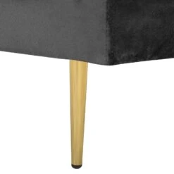 MIRAMAS - Chaise Longue - Zwart - Linkerzijde - Fluweel -VIDAXL Winkel 27c5322eb27d48469fecc67c95bef21d