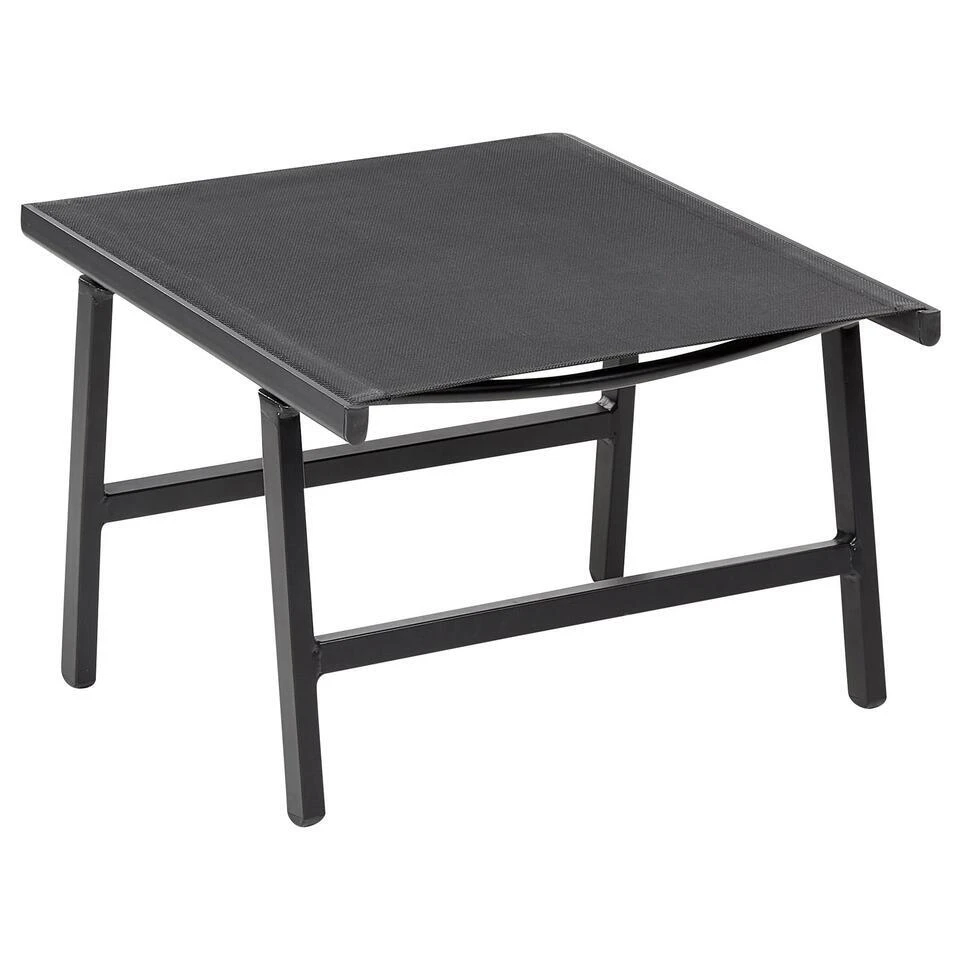 MARCEDDI -Tuinstoel Met Voetenbank - Zwart - Textileen 7 MARCEDDI -Tuinstoel Met Voetenbank - Zwart - Textileen - Afbeelding 7