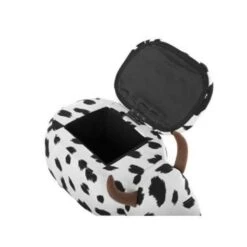 Beliani Dierenhocker COW - Zwart Polyester -VIDAXL Winkel 2865e37fc30f4e2ca83ba60dc3603a1a
