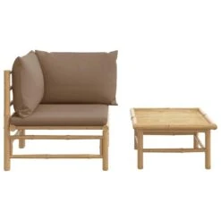 VidaXL - Loungeset - Taupe - Bamboe -VIDAXL Winkel 28b545d03c8c485ca47b85810b0dfa23
