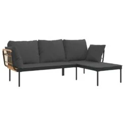VidaXL - Loungeset - Donkergrijs - Poly Rattan - 3 Stuks - Met Kussens -VIDAXL Winkel 28b65654729b46a384e0df8e36623649