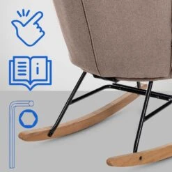 CLP Schommelstoel Sanka Stof - Taupe -VIDAXL Winkel 29432d986047412885ea6a21437139c2