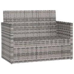 VidaXL - Tuinbank - Grijs - Poly Rattan - 105 Cm - Met Antraciet Kussens -VIDAXL Winkel 29add8f2951943f39b0f6f34439535aa