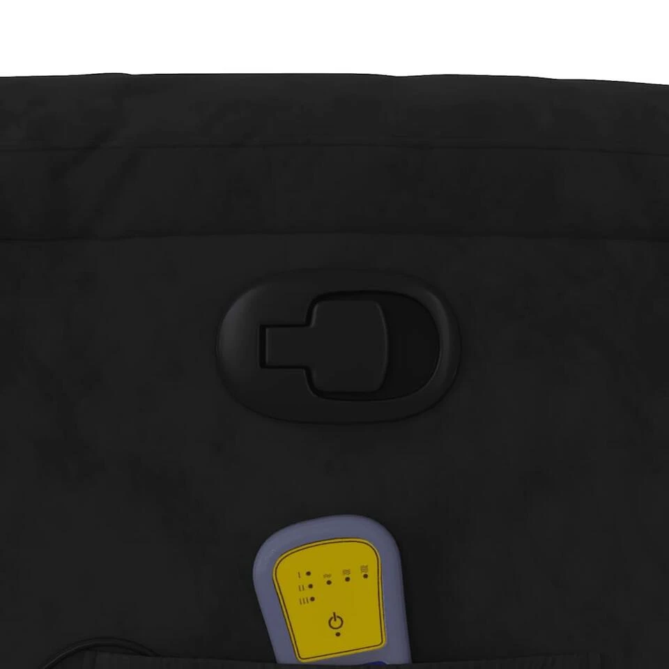 VidaXL - Massagestoel - Zwart - Microvezel 10 VidaXL - Massagestoel - Zwart - Microvezel - Afbeelding 10