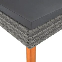VidaXL - Voetenbankje - Grijs - Poly Rattan En Massief Eucalyptushout -VIDAXL Winkel 2a19134f9a914ced96d70f10e97bacdd
