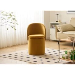 Poef Met Rugleuning En Opbergruimte In Geel Fluweel. -VIDAXL Winkel 2a50ed66185248448c6aae7112931b3e