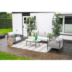 Diamo Loungeset - 3-delig - Carbon Black - Grey Sand - Valley Sand -VIDAXL Winkel 2b8f37e769734bb0b46ce11699009203