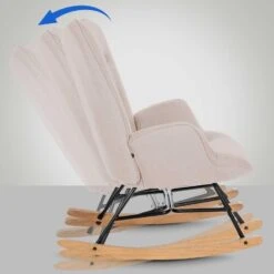 CLP Schommelstoel Sanka Stof - Creme -VIDAXL Winkel 2c0189b863984243b7bec0a246295390