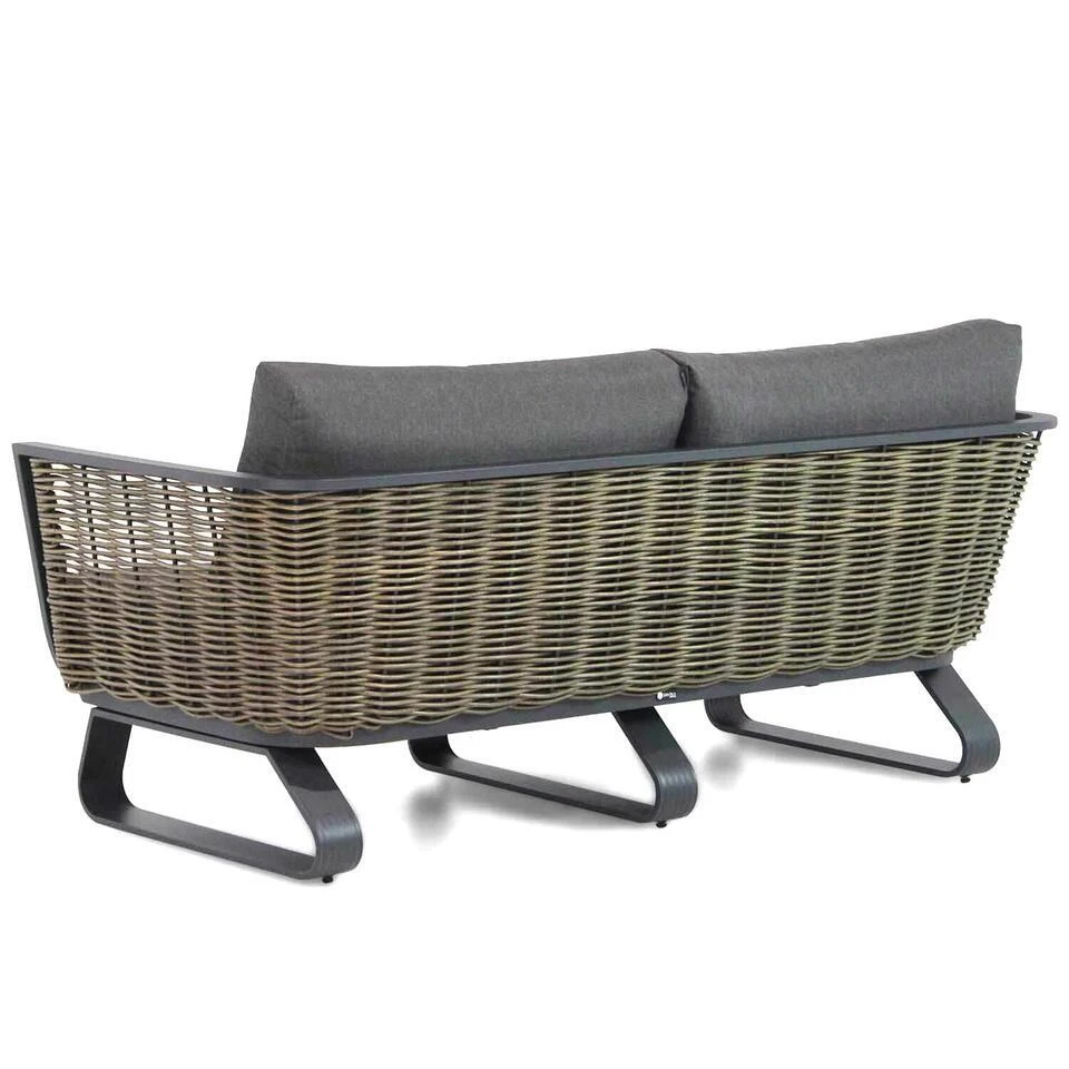 Lounge Tuinbank 2,5-zits Aluminium/wicker Grijs-antraciet Santika Furniture 4 Lounge Tuinbank 2,5-zits Aluminium/wicker Grijs-antraciet Santika Furniture - Afbeelding 4