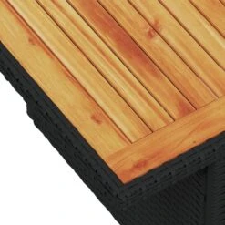 VidaXL - Tuintafel - Zwart - Poly Rattan En Acaciahout - 100x55x73 Cm -VIDAXL Winkel 2c5190aa11c3451785b96b862c7a2683